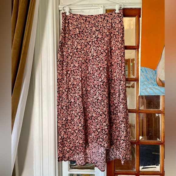 Ditsy Floral Maxi Faux Wrap Bias Skirt - Picture 5 of 7